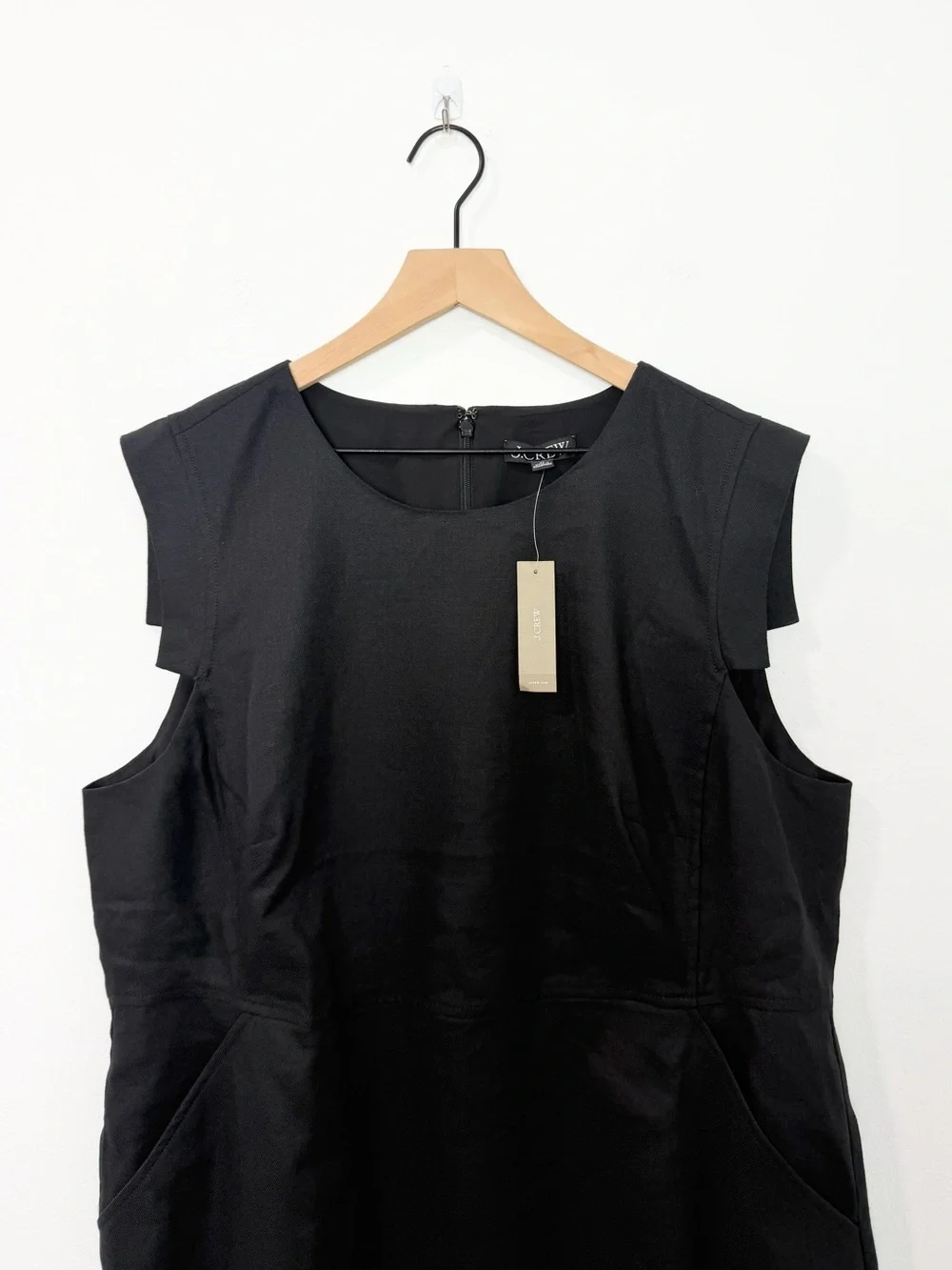 J.Crew Resume Dress Black Linen Blend NWT Size 20